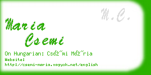 maria csemi business card